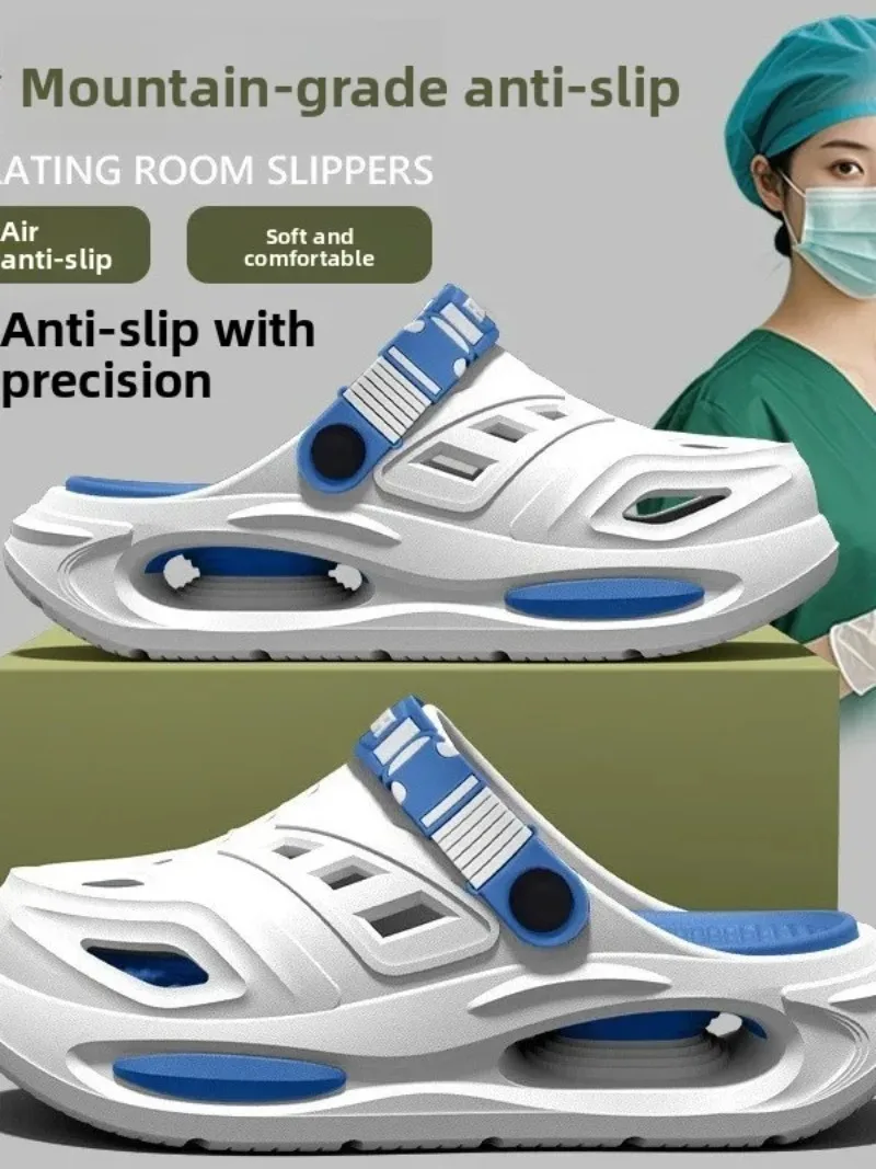 Men's Arch Support Special Hole Hole Shoes Summer Outdoor Wear Long Standing Not Tired Foot Anti-Slip Deodorant Slippers