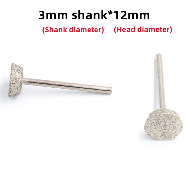 2.35/3mm Shank Grinding Head Inverted Trapezoid Polishing Engraving Bit For Jade Glass Carving Abrasive Rotary Tool