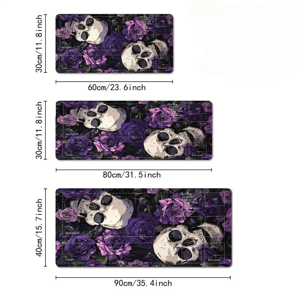 Alfombrilla de ratón de oficina con cabeza de calavera con soporte para muñeca, alfombrilla de escritorio para juegos MTG tcg, alfombrilla de escritorio antideslizante, alfombrillas de ratón para juegos, alfombrilla para juegos