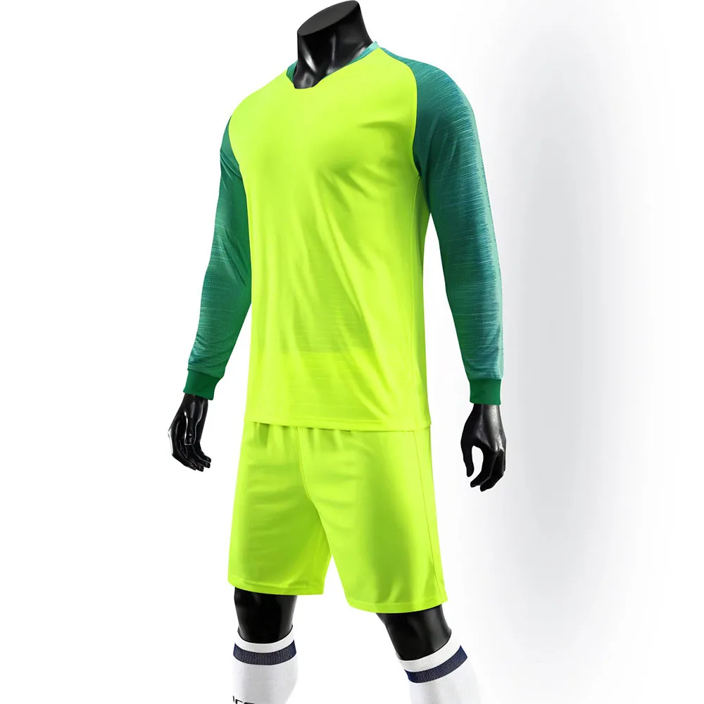 Long Sleeve Football Training Uniform Tracksuit for Men Kids Quick Dry Professional Soccer Shirt & Shorts Jersey Suit Custom