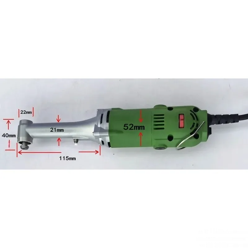 450W 90 Gradi Curva ad angolo retto Gioielli Legno Motore incisione elettrica Smerigliatrice Stampo Lucidatura Appeso Strumenti