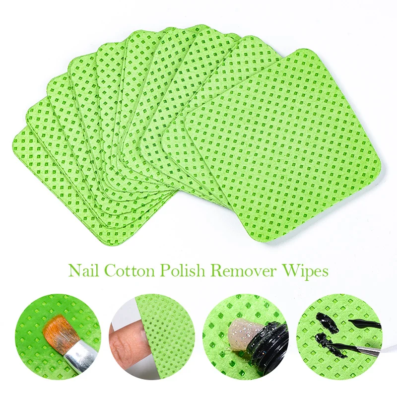 Lint Free Cotton Pads Nail Polish Remove Wipes Cleaning Tool Nail Art Cleaning Wipes Tips UV Gel Polish Removal Pad Paper Wipes