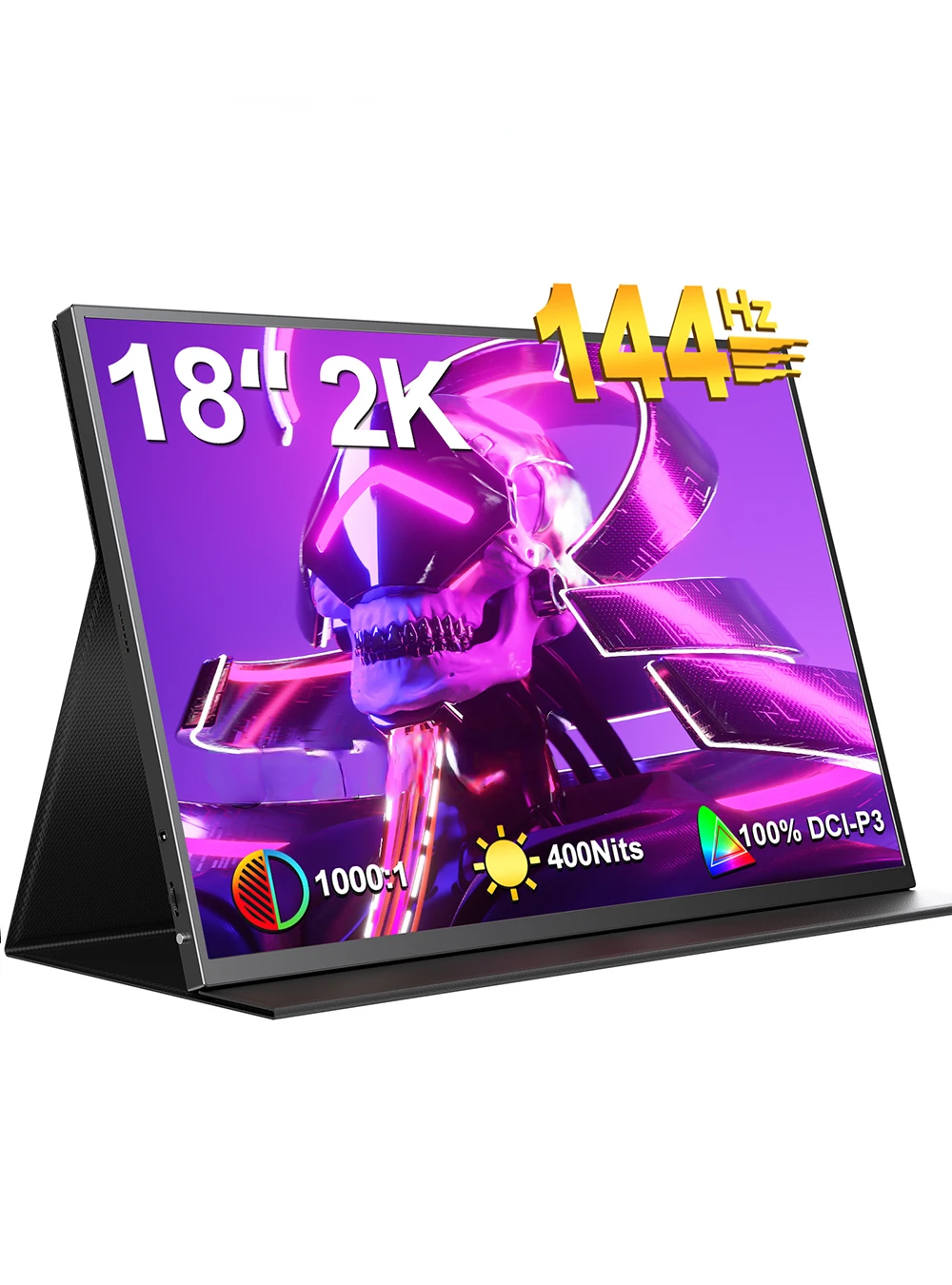 UGame 100% DCI-P3 400cd/m² 2K HDR FreeSync 휴대용 모니터, 144Hz 게임 디스플레이, 스팀 데크 PS4/5 용 VESA 포함, B118