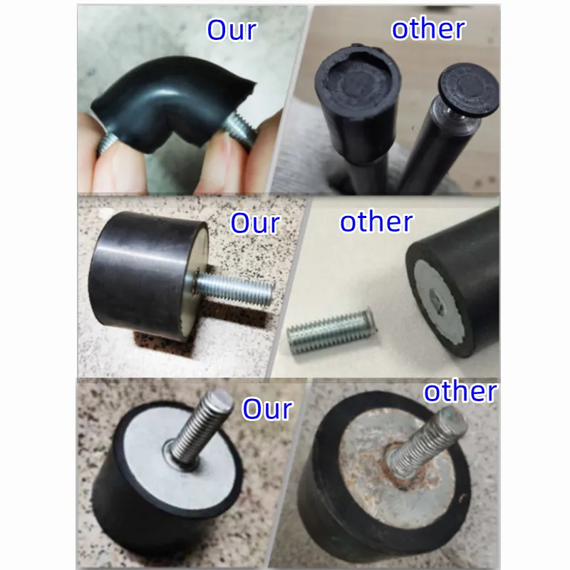 Rubber Shock Absorber Double Head Outer Wire Motor Vibration Isolation Buffer Block Cylindrical Absorber Cushion Two End Screws