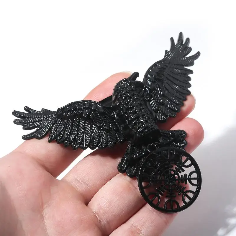 Винтажная заколка для волос ворона 1/2 шт.-готическая заколка для волос в стиле викингов для косплея на Хэллоуин, эффектные вечерние аксессуары для волос