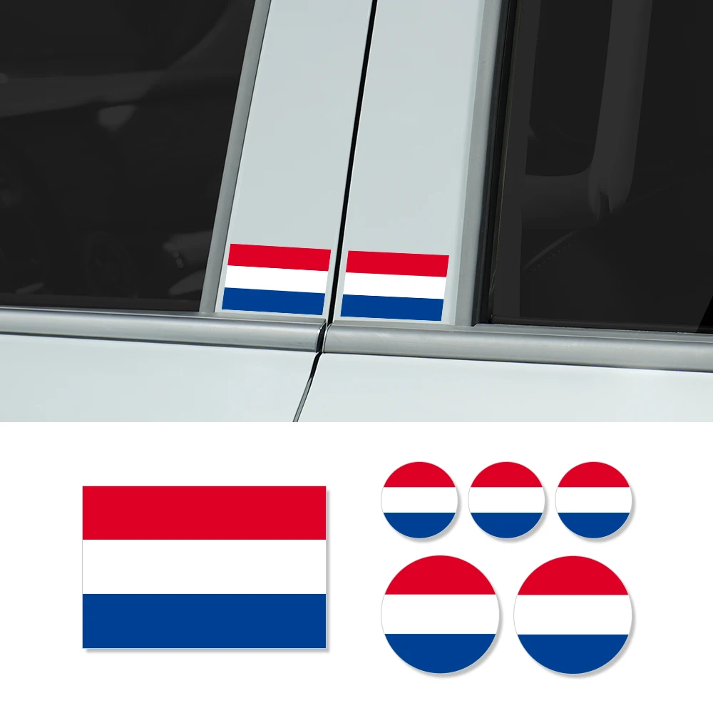 Dutch Flag Car Creative Stickers Windshield Vinyl Waterproof Decals Auto Motorcycle Body Bumper Laptop Styling Decor Accessories