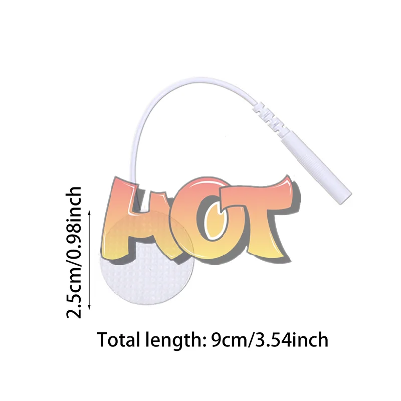 

2pcs Self-Adhesive Electrode Pads With Conductive Gel For EMS Electric Muscle Stimulator Pulse Massager Replacement Accessory