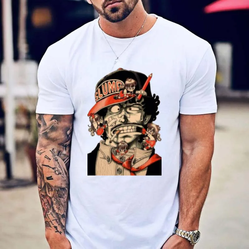 Fashion Arale T-shirt Printed Dr Slump Anime Cotton Dr Slump Toriyama Anime Manga 80s90s Cute Robot T-Shirt Women men Clothing