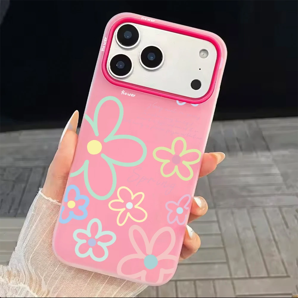 Candy Color Pattern Phone Case For Samsung Galaxy S26 S21 S22 Ultra Plus S25 S24 S23 FE A56 A55 A53 A54 A36 Spring Flower Cover view 2