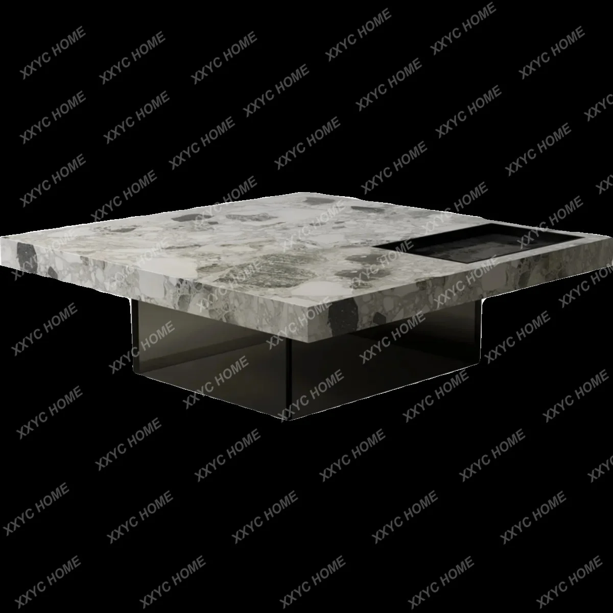 XX Natural Marble Square Coffee Table  Minimalist Small Apartment Coffee Table