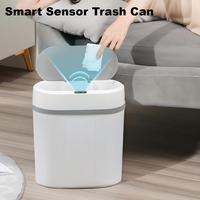 12L Smart Induction Trash Can Automatic Intelligent Sensor Dustbin Narrow Slit Garbage Bin For Home Bathroom Kitchen Bedroom