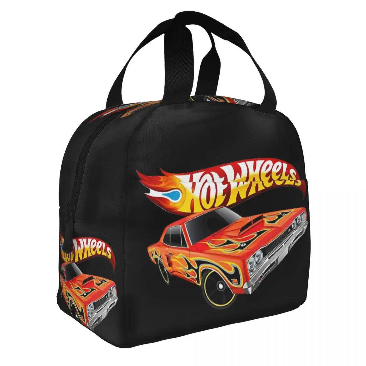 Custom Hot Wheels For Fans Thermal Insulated Lunch Bag Cartoon Sport Car Portable Lunch Container Travel Multifunction Food Box