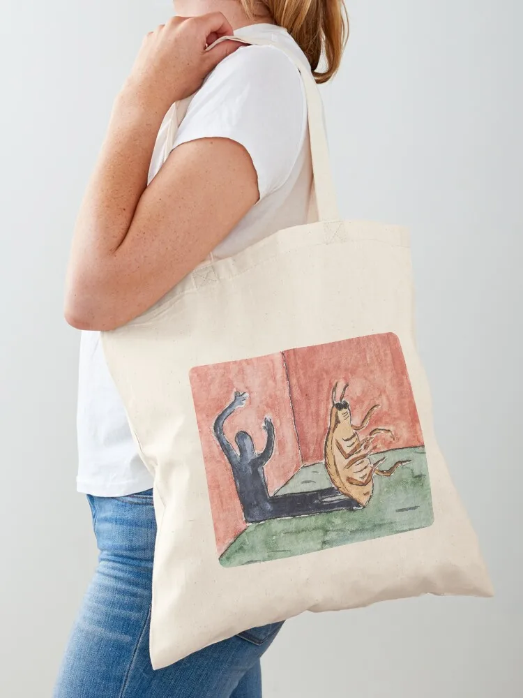 

Franz Kafka Metamorphosis Watercolor Painting Tote Bag personalized tote bag tote bags aesthetic great bag custom fabric