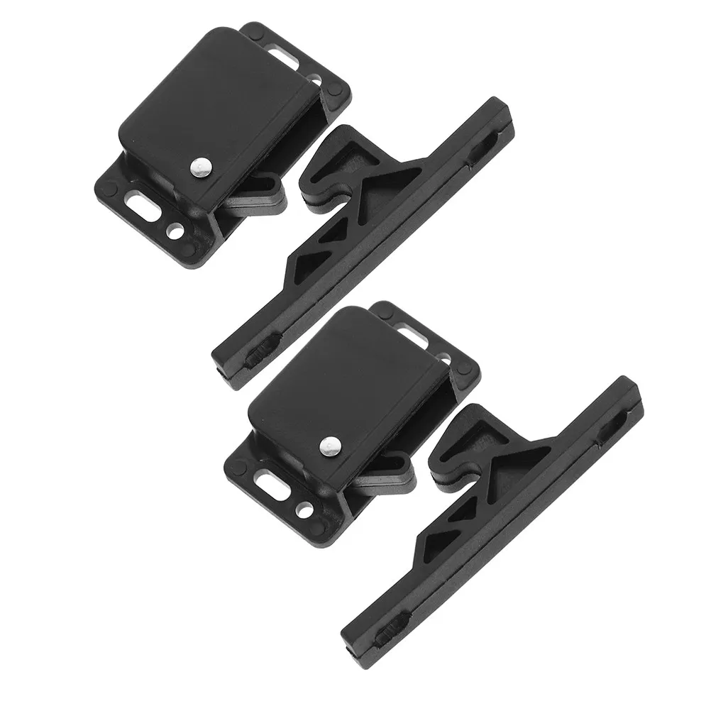 

2Sets Rv Door Catch Lock Heavy Duty Cabinet Latches Camper Pull to Open Drawer Lock Rv Closet Storage Hardware Silent Secure