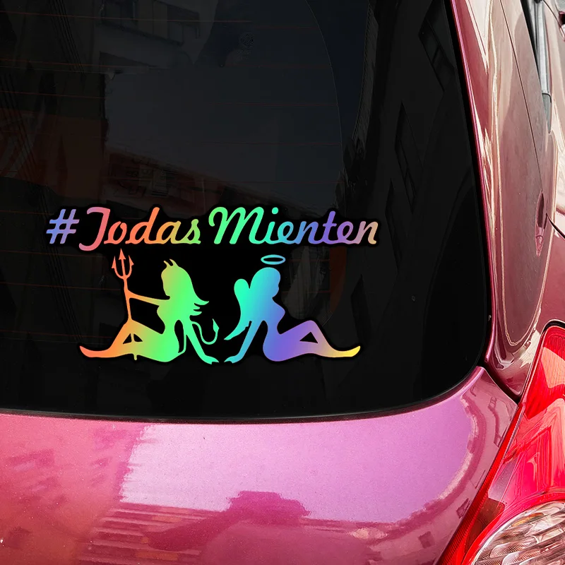 1PC TODAS MIENTEN Angels and Demons Naklejki motocyklowe Wodoodporne na zbiornik paliwa motocykla Skuter Naklejki winylowe Dekoracja okna samochodu — zdjęcie 6