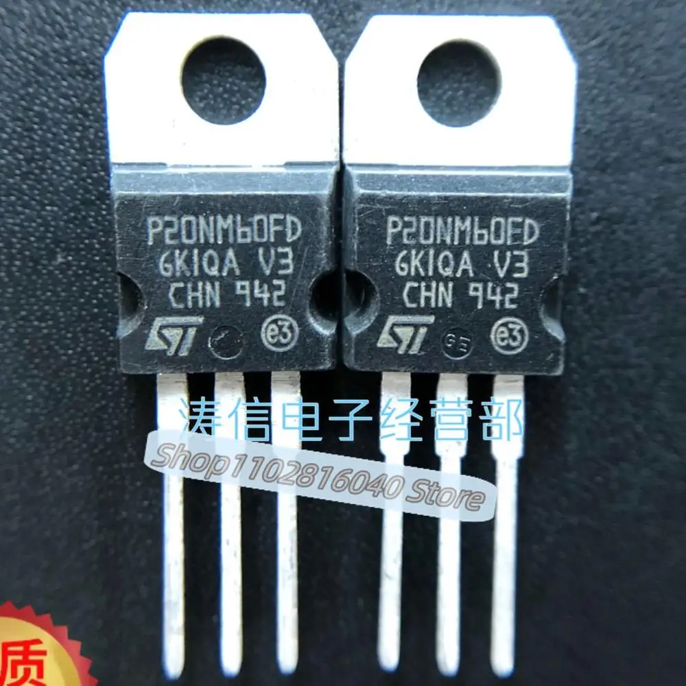 10PCS/Lot STP20NM60FD P20NM60FD  MOS TO-220 600V 20A Best Quality Imported Original Spot