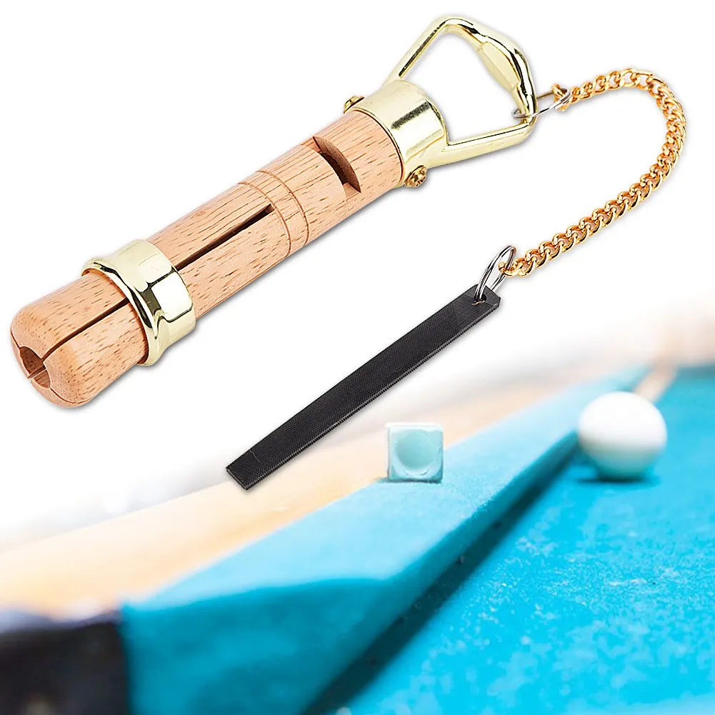 Snooker Cue Repair Snooker Cue Tip Repair Kit Wood Cue Tips Clamp Repair Kit Tool with Coil File for Snooker Cues 10MM & 11MM