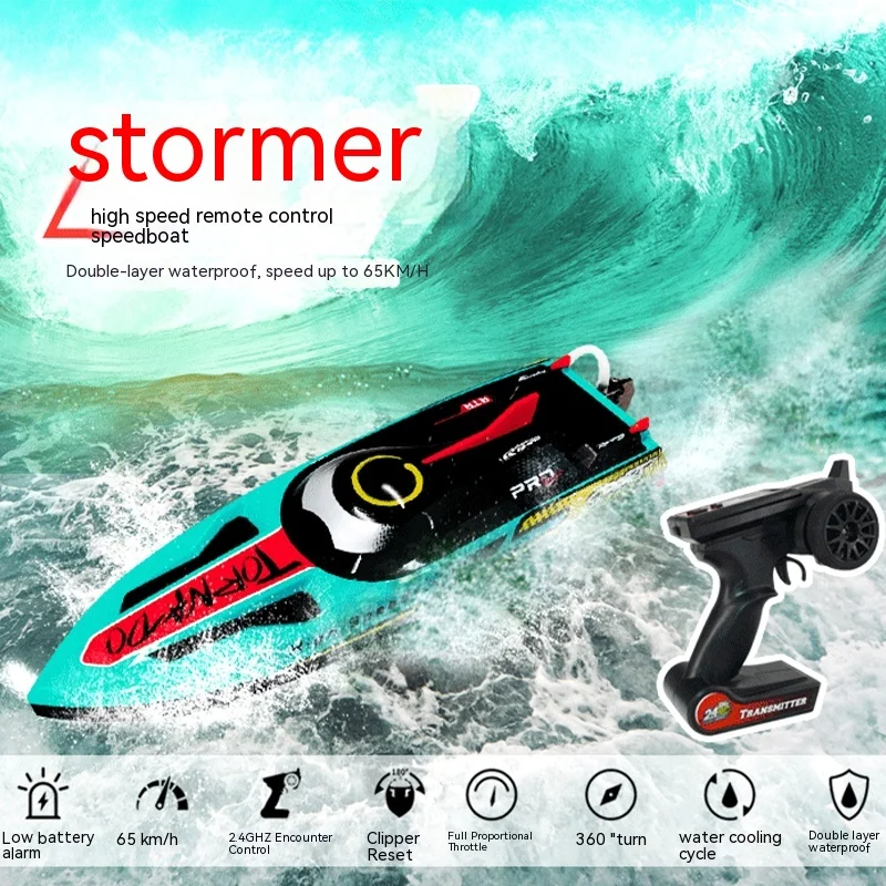 

3789 Speedboat Remote Control Boat High-speed Electric Wireless Competition Model Waterproof Capsize Remote Control Boat Toys