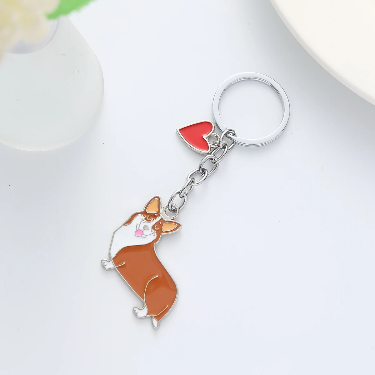 NEW Cute Corgi And Sausage Dog Key Chain For Women Handbag Pendant Keychain Key Ring Man Car Key Holder Charm Jewelry GIFTS