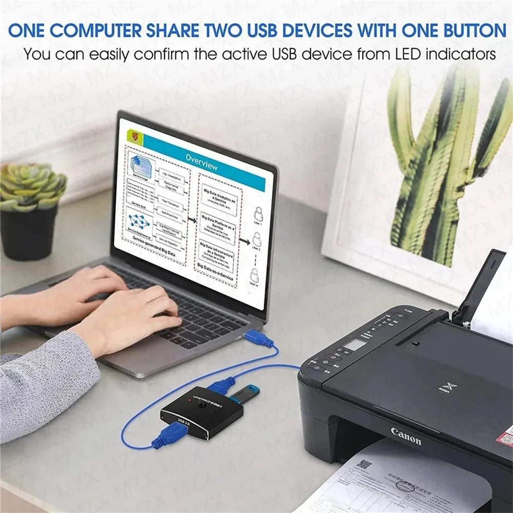MZX USB 3.0 الجلاد KVM التبديل محدد اتجاهين 2 في 1 خارج KVM 3 0 A Hub 2 الكمبيوتر المحمول ملحقات الكمبيوتر حصة الطابعة USB Hub