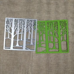 Square Frame Forest Metal Cutting Dies Scrapbooking Silvery Carbon Steel Embossing Die Cut Stencil DIY Photo Album Card Making