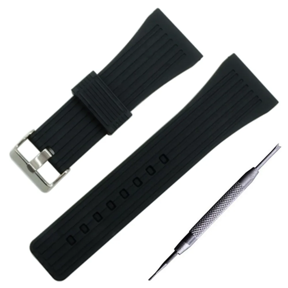 Watchband 30mm Silicone Rubber Watch Strap Bands Waterproof Watchband Belt Accessories + Tool