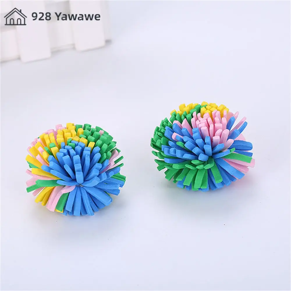 Tie Flower Balls Feathers Environmentally Friendly Colorful 4cm Pet Products Pet Relaxed Toys Anti-seize Durable Eva Non-toxic