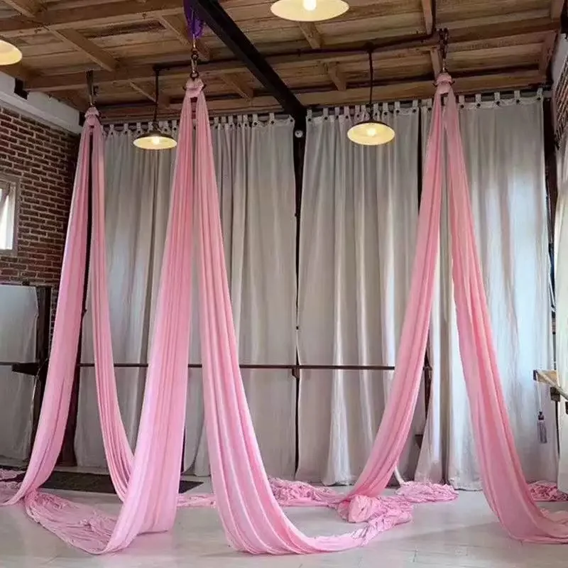 

Летающие качели, нейлоновая эластичная ткань, гамак для йоги длиной 5 метров, высококачественная антигравитационная ткань для гамака для йоги, обучение в студии йоги,