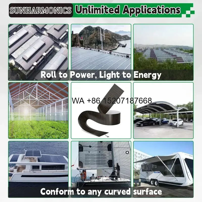 Wmwmnu Factory Direct 115W Flexible Solar Panel for Greenhouse and Stadium Super Flex 115