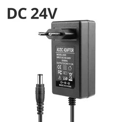 Black Power Adapter AC 85V-265V To 24V DC Power Supply 2A 48W 3A 72W  Transformer for LED Light  Neon Cob Strip
