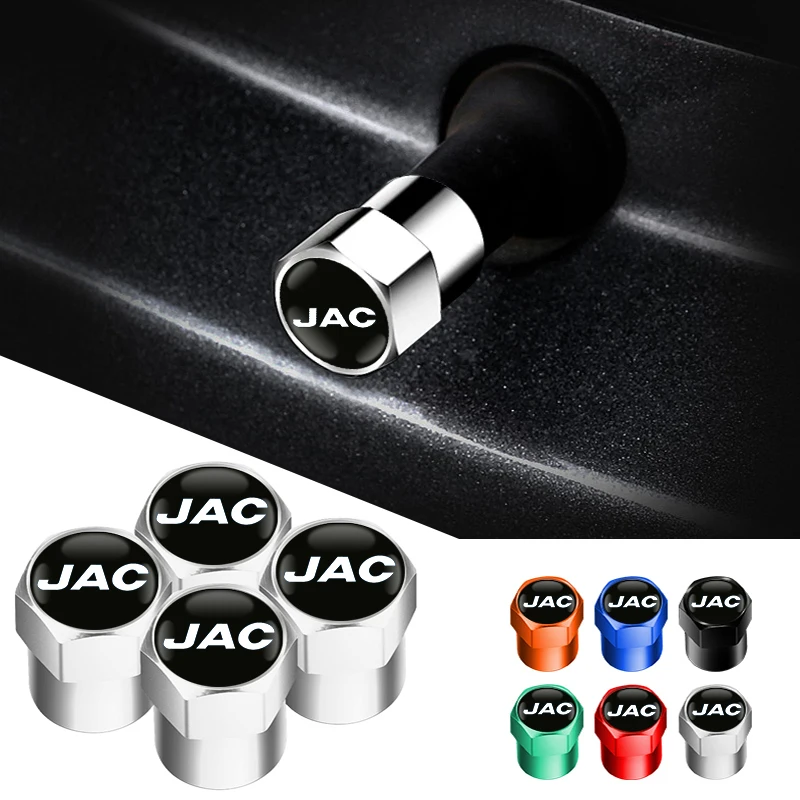 4pcs Colorful Car metal alloy tire dust cap wheel tire valve Caps cover for JAC Refine J3 J2 S5 A5 J5 J6 Car Styling Accessories