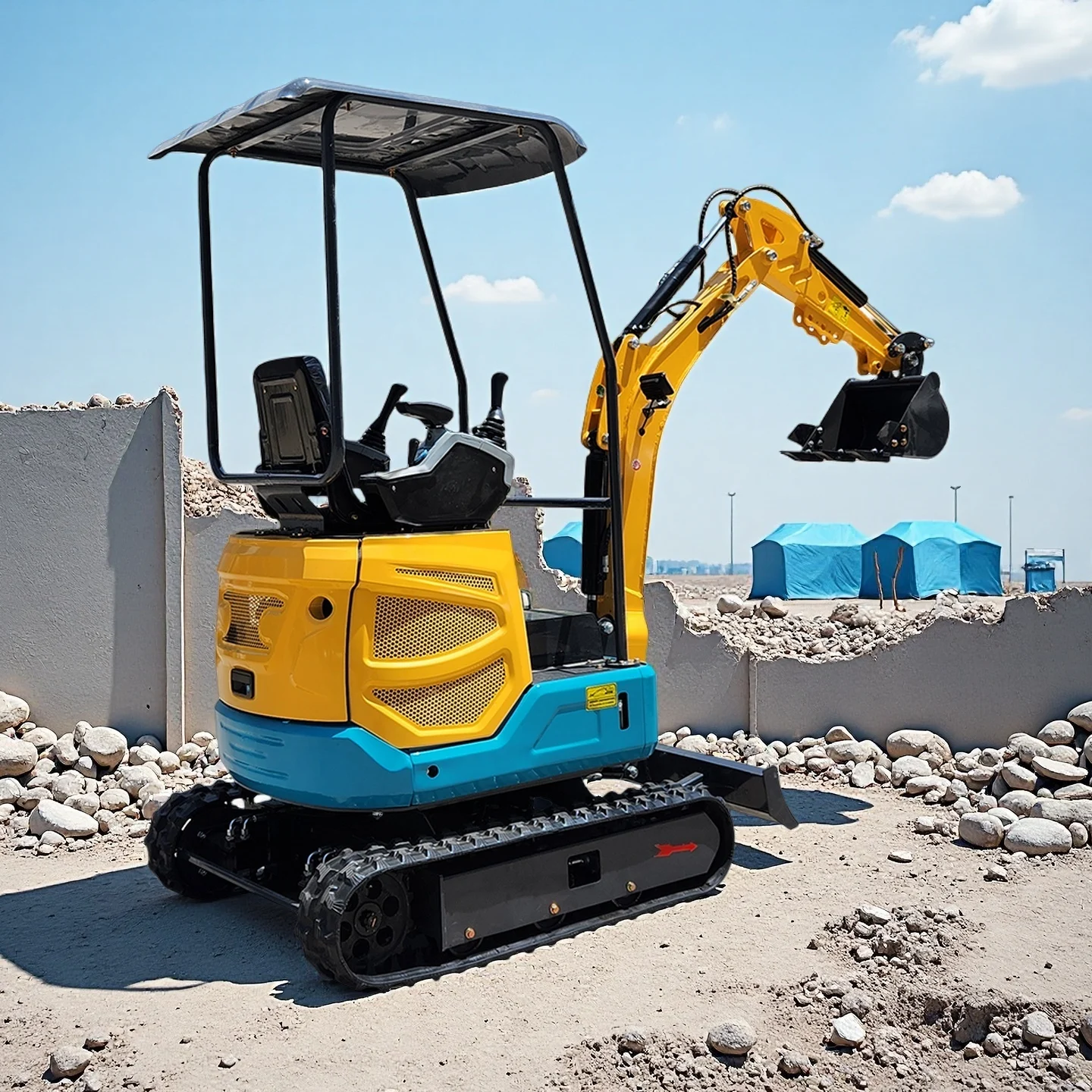 يمكن تخصيص الحفارات الصغيرة عالية الجودة 1 طن حفار صغير وحفارات زاحفة يتم توصيلها مجانًا