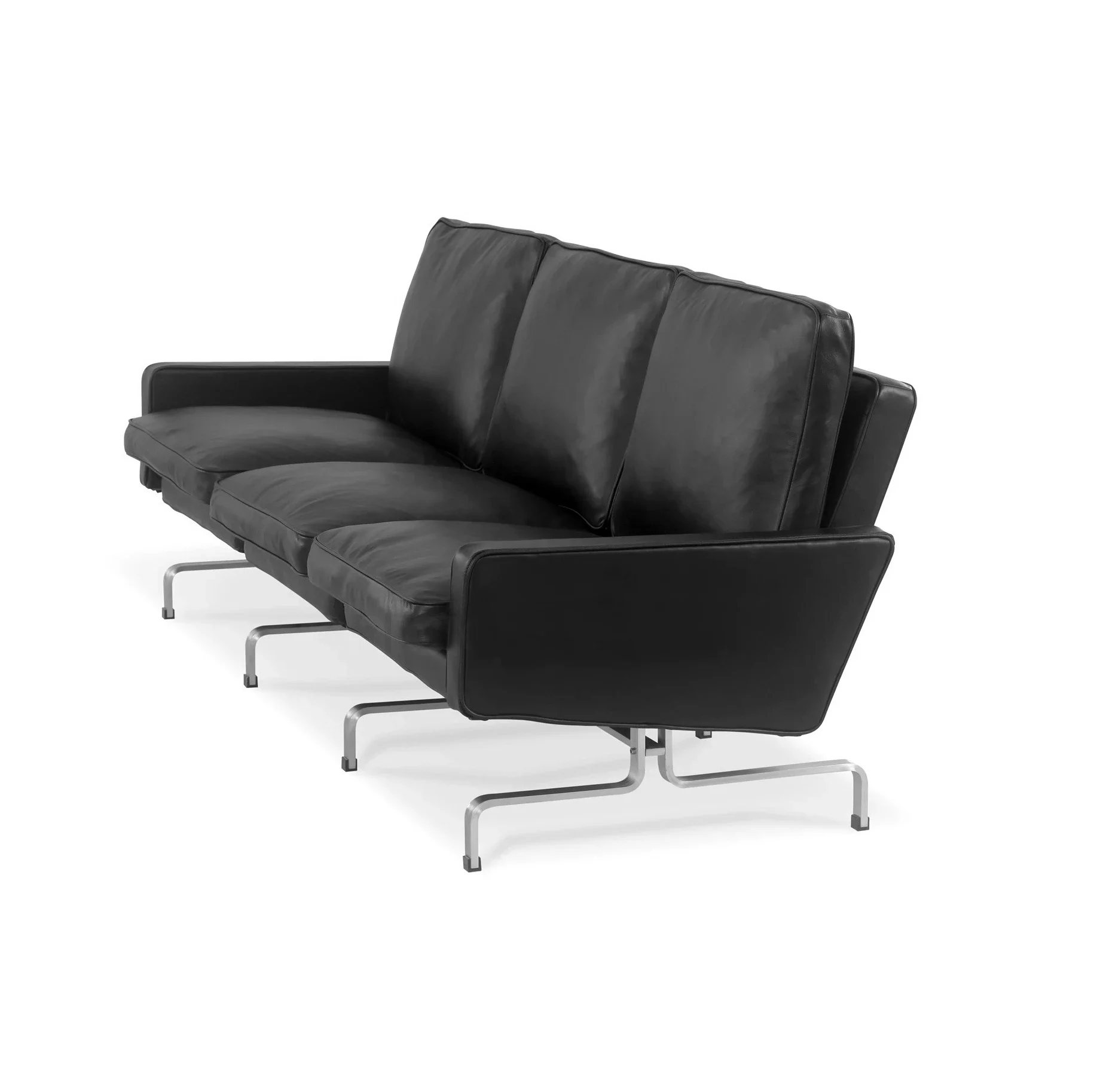 Leather sofa light luxury Nordic leather living room simple modern office