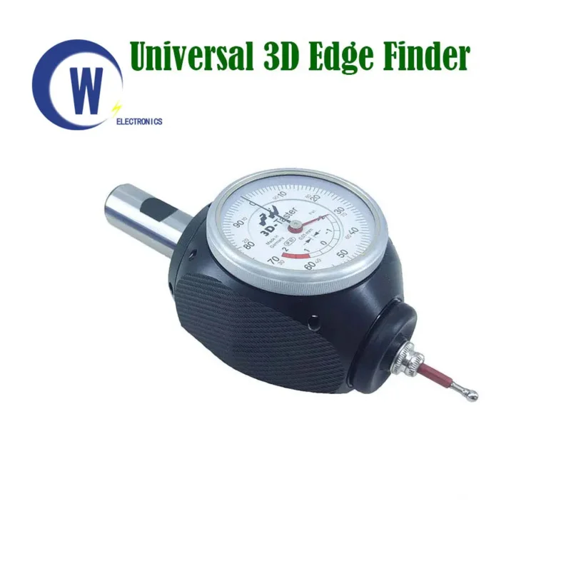 Haimer 3D Edge Finder, Centering Tool, Measurement Indicator, CNC Test Center Milling Tool Probe Pin Accuracy 0.01mm