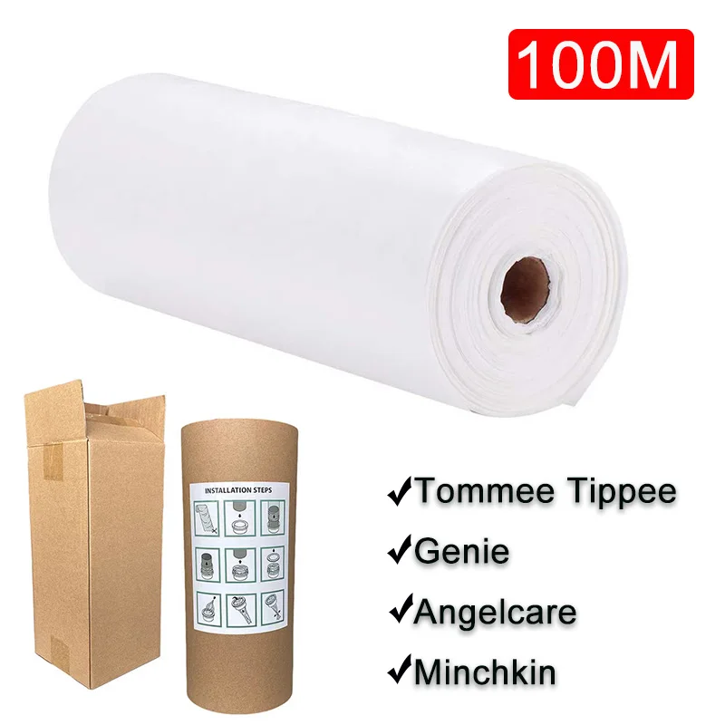 100M Infant Diaper Pail Refills Bags For Twist&cIick For Tommee Tippee Sangenic SimpIee For Angelcare For Genie For Munchkin