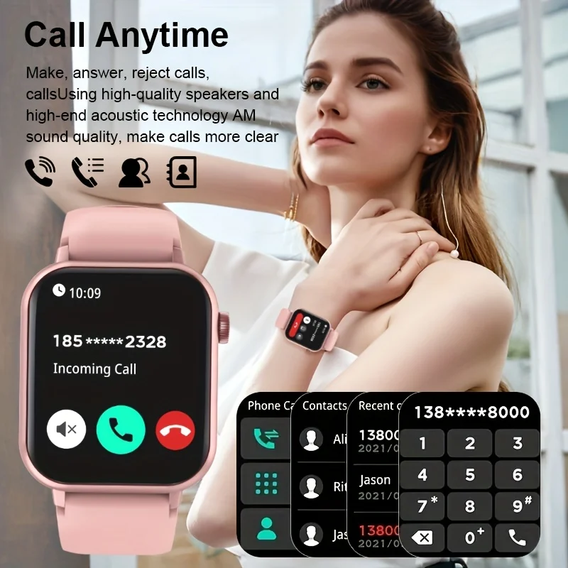 LAXASFIT Smartwatch da donna nuovo da 1,83 pollici IP68 impermeabile Bluetooth 5.3 Chiamate AI Assistente vocale Smartwatch fitness per uomo