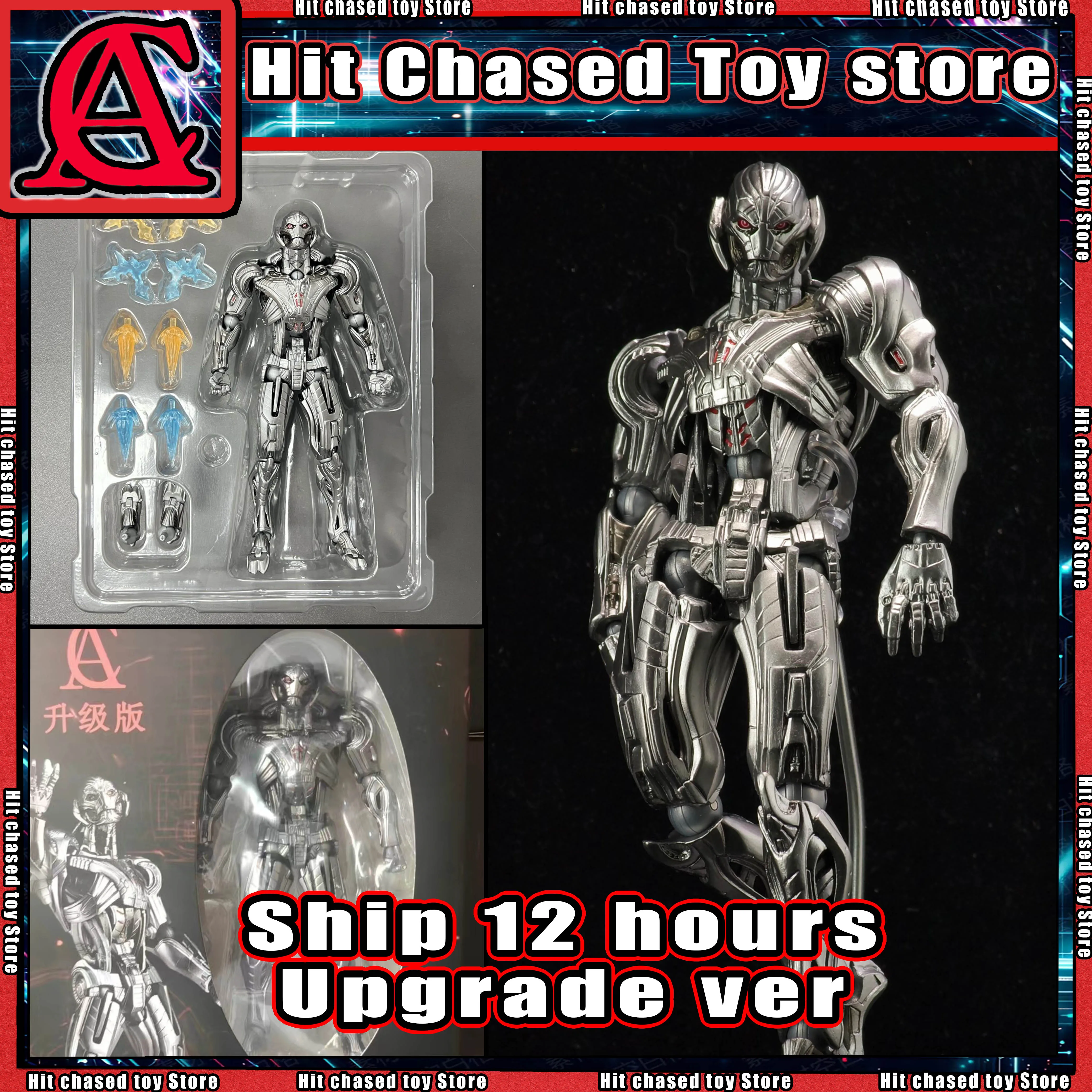 En stock: Figura de acción Ultron AC Toy, versión mejorada de fábrica, de la colección Kaiyodo Amazing Yamaguchi de Los Vengadores, modelo de juguete de regalo.