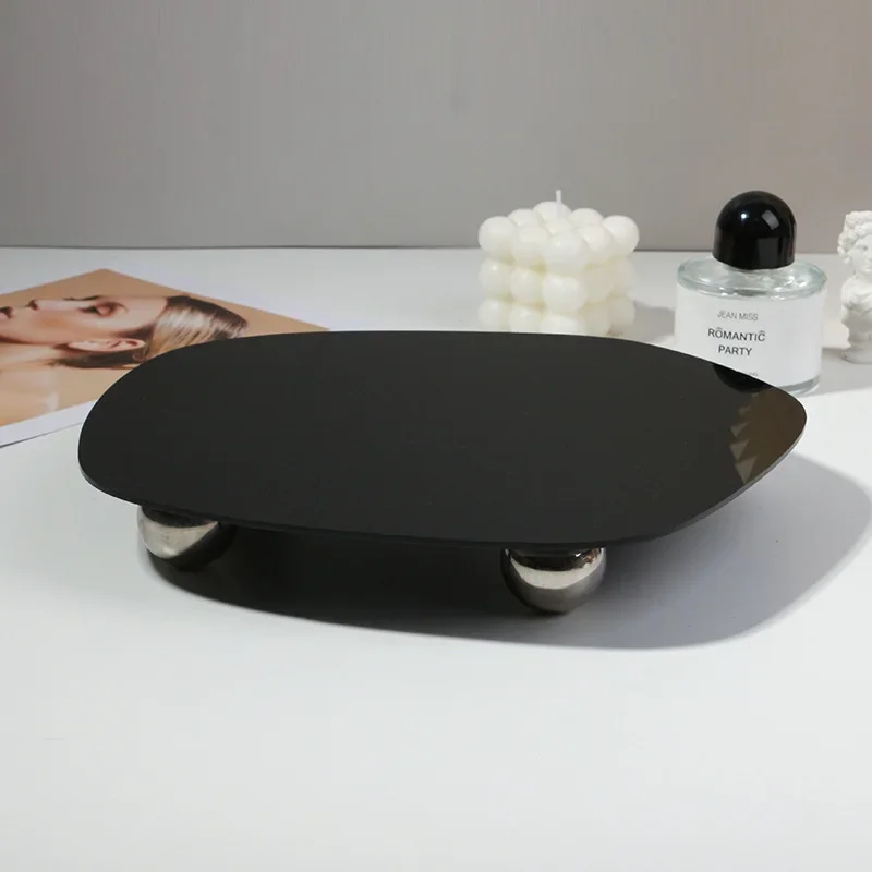 Middle Ancient Style Acrylic Tray Special Shaped  Irregular Same Aromatherapy  Decoration Bottom Support Plate Home Decor