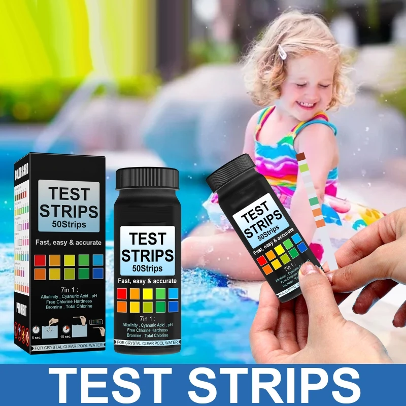 Pool Test Strips 7 in 1 Pool & Spa Test Strips Swimming Pool Testing Paper