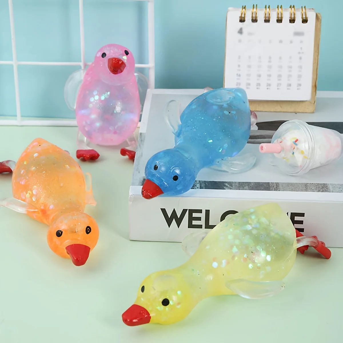 

Cute Duck Squishy Stress Reliever: Slow Rebound Fidget Toy – Must-Have Anxiety Relief Gadget, Adorable Desktop Ornament, Great f