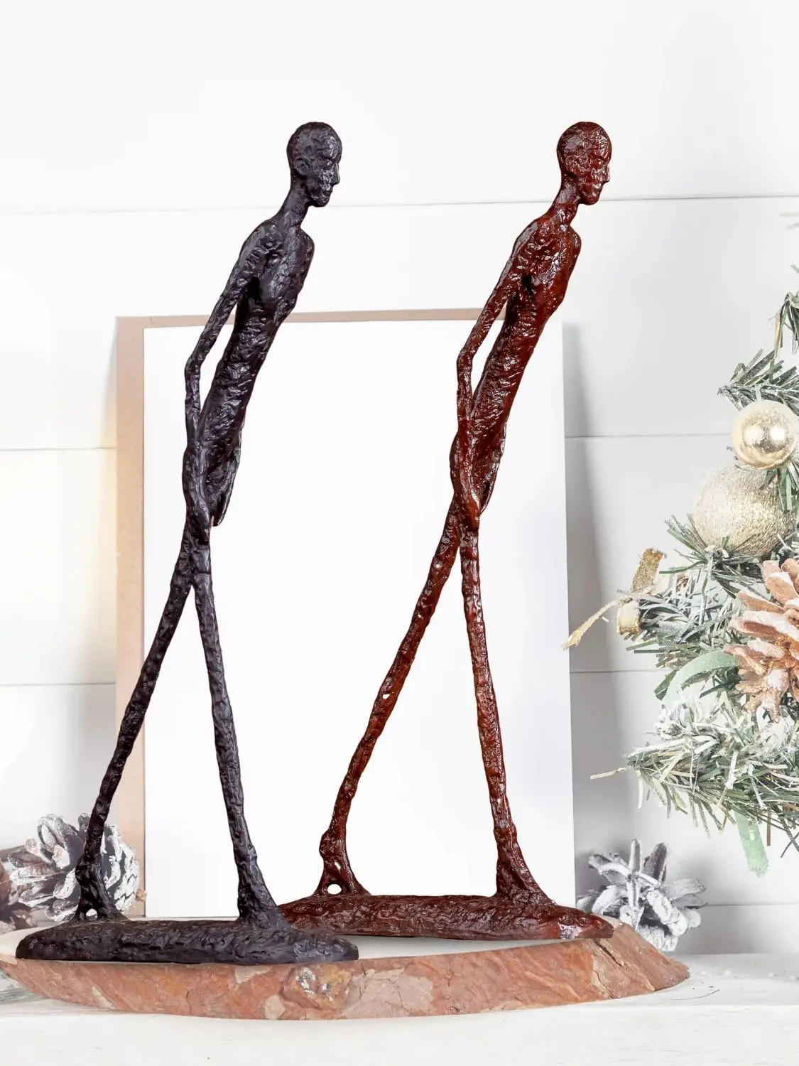 30cm Giacometti Sculptuur Brons Walking Man Standbeeld Abstract Skelet Casting Art Beeldje Beroemde Replica Ambachten Home Decor Gift - afbeelding 2