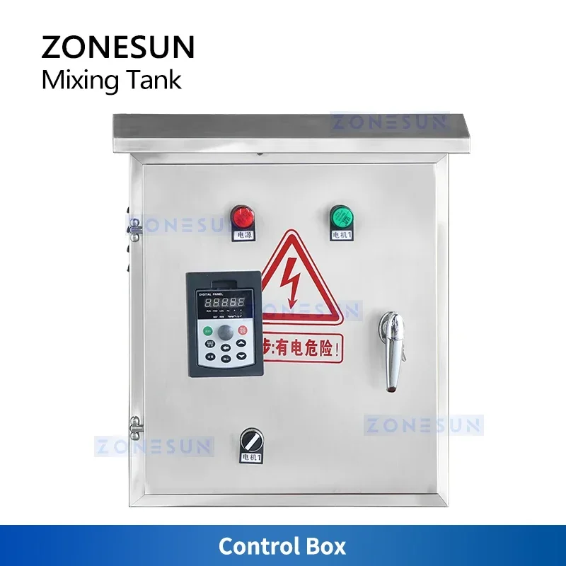 ZONESUN PP Chemical Mixing Tank with Agitator Industrial Blender Corrosive Liquid Acid Alkali Storage Vessels ZS-PPMT1500L