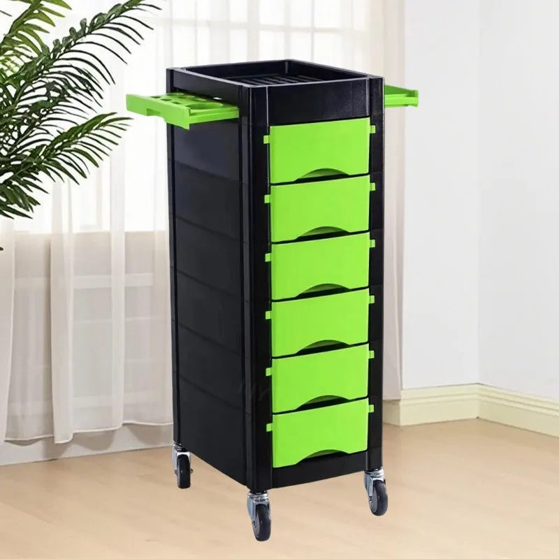 Professional Six-Layer Salon Trolley Cart Modern Design Rolling Storage for Barber Station Beauty Salon Hotel School Bathroom