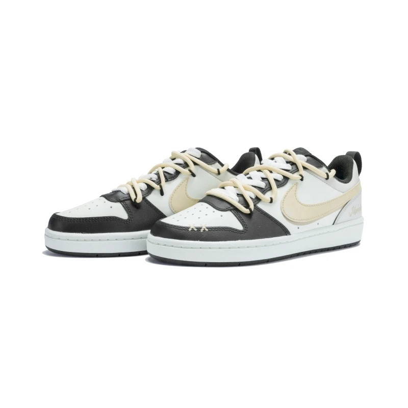 【Customize】Nike Court Borough Skateboarding Women's Low-top Gray Sneakers shoes-BQ5448-115