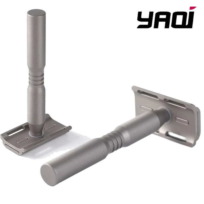 2026 Beard Shaver YAQI Ghost Titanium Light Weight Safety Razor With 0.70mm Blade Gap Lightweight Durability Provide Shave