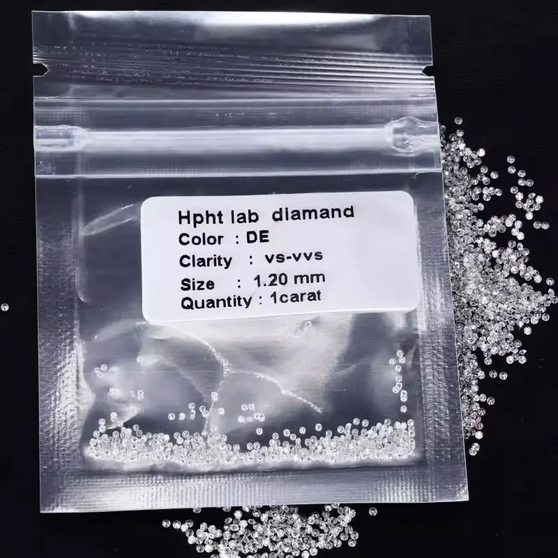 Melee CVD Lab Diamond 0.7mm 1mm 2mm 3mm Small Diamond Wholesale Tiny Diamond Side Stone D E Color VVS Lab Grown Diamond