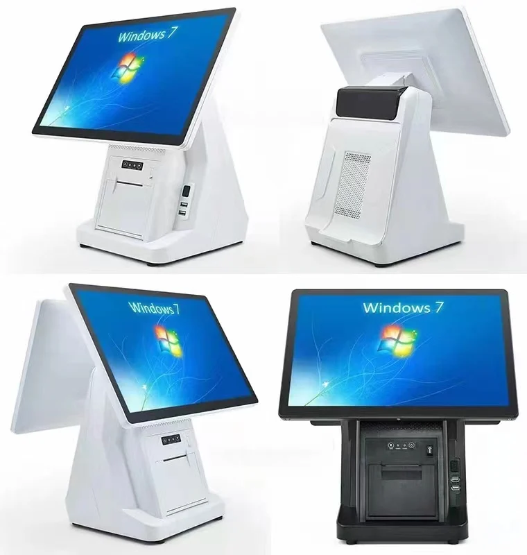 15.6 Inch Touch Screen Windows 10 11 POS System i3 i5 i7 Cash Register with 58/80mm Thermal Printer for Restaurant Retail