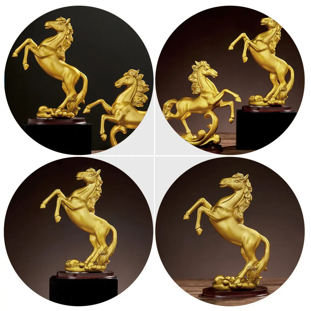 

Resin Creative Horse Desktop Ornament Steed Mascot Lucky Home Office Decor Horse Adornment Desktop Decor Steed Ornament