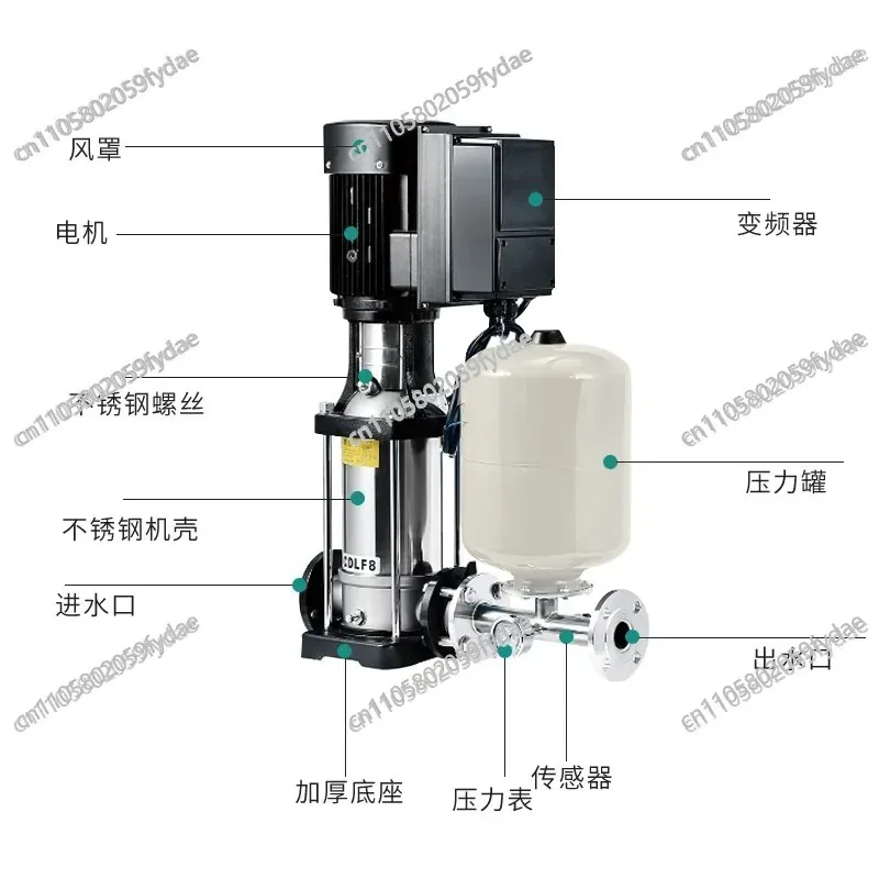Booster Variable Frequency Pump, Stainless Steel Vertical Multistage Centrifugal Pump, Stainless Steel Pump for Temporary
