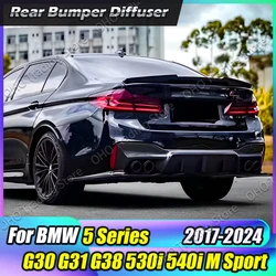 CS/M5 Stijl Lagere Diffuser Body Kit Spoiler Trim Auto Achterbumper Lip Splitter Voor BMW G30 G31 530i 525i 540i M Sport 2017-2023